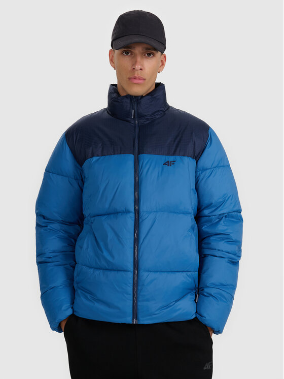 4F 4F Kurtka puchowa APRES SKI Granatowy Regular Fit