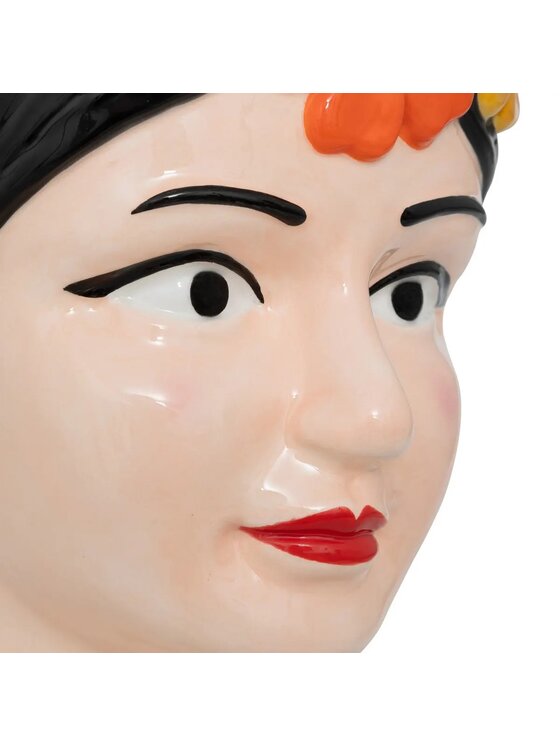 MIAhome MIAhome Osłonka ceramiczna w kształcie głowy kobiety Yuca 18,2 cm Kolorowy