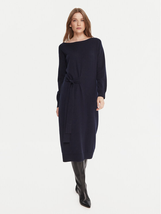 Gaudi Gaudi Плетена рокля 521FD13001 Тъмносин Relaxed Fit