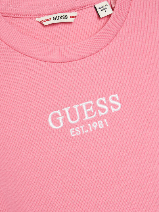 Guess Guess Každodenní šaty J5YK11 KBZP4 Růžová Regular Fit