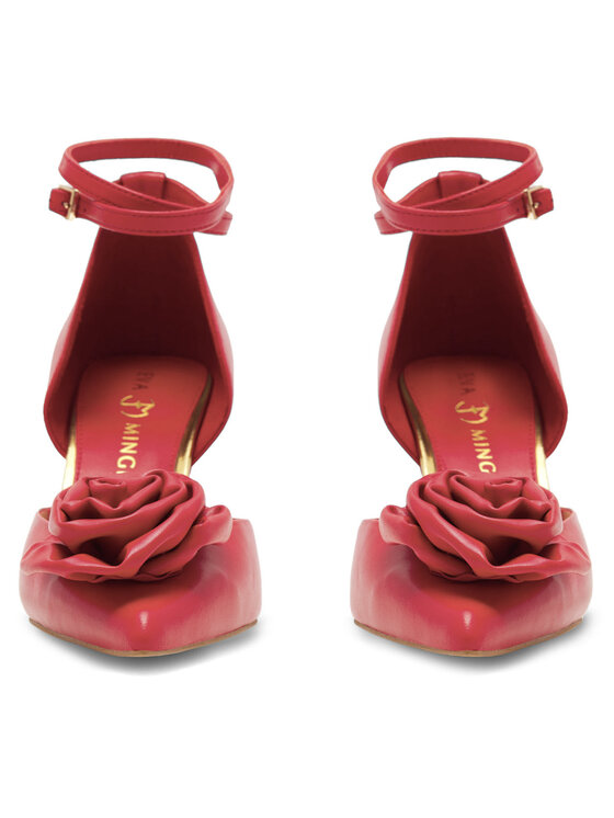 Eva Minge Eva Minge Pantofi cu toc subțire ROSE-V1520-15 Roșu