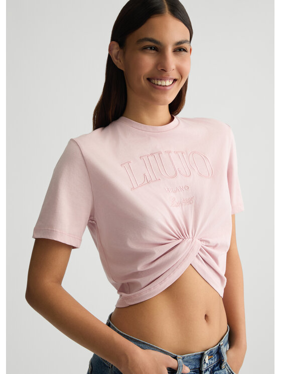Liu Jo Liu Jo T-shirt WA5001JS923M9448 Rosa Regular Fit