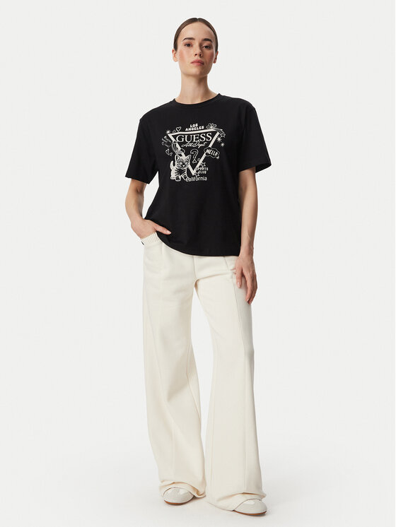 Guess Guess T-Shirt V6YI13 K4301 Czarny Regular Fit