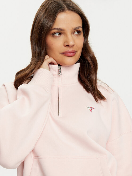 Guess Guess Суитшърт W4BQ15 KC811 Розов Relaxed Fit