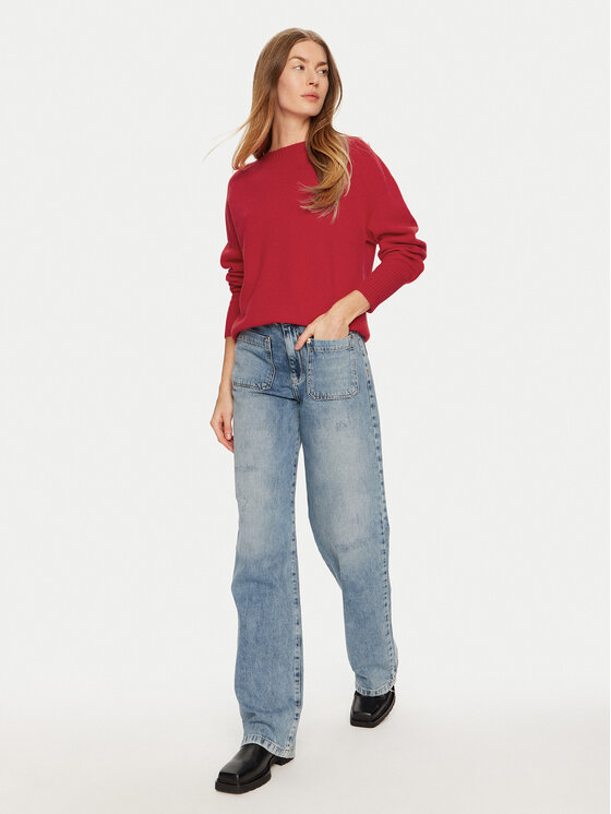 ViCOLO ViCOLO Pulover 77034S Rdeča Regular Fit