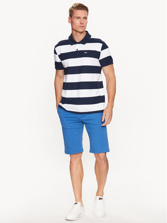 Lindbergh Lindbergh Medžiaginiai šortai 30-505044 Mėlyna Slim Fit