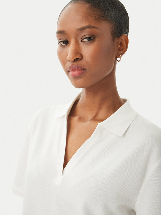 Tommy Hilfiger Tommy Hilfiger Тениска с яка и копчета WW0WW48720 Бял Relaxed Fit