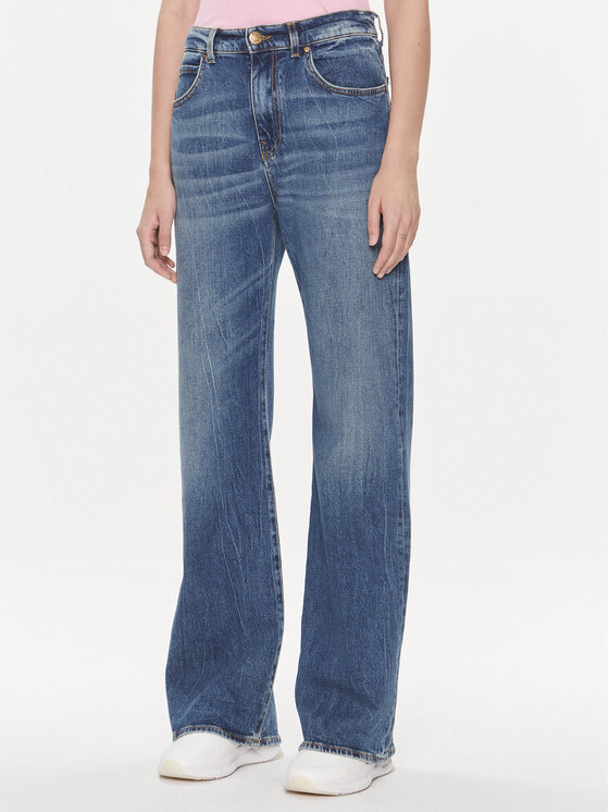 PINKO Pinko Teksad Wanda 101733 A1LP Tumesinine Wide Leg