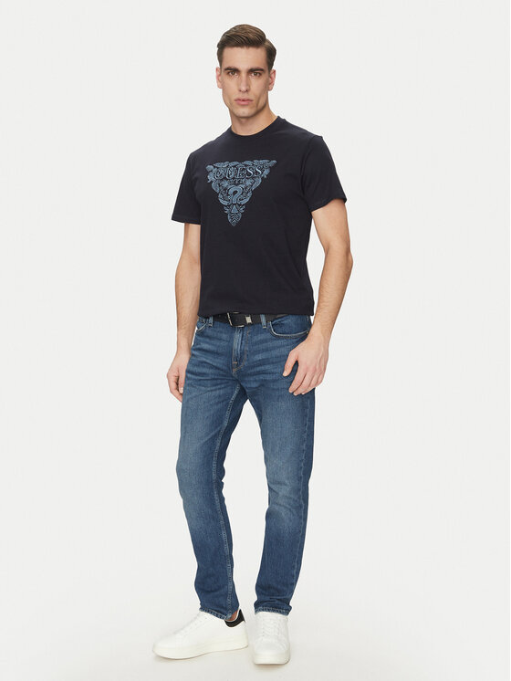 Guess Guess Póló M5GI16 K8FQ4 Sötétkék Regular Fit