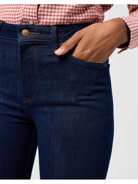 Wrangler Wrangler Jeansy Fierce Flare 112364737 Granatowy Flare Fit