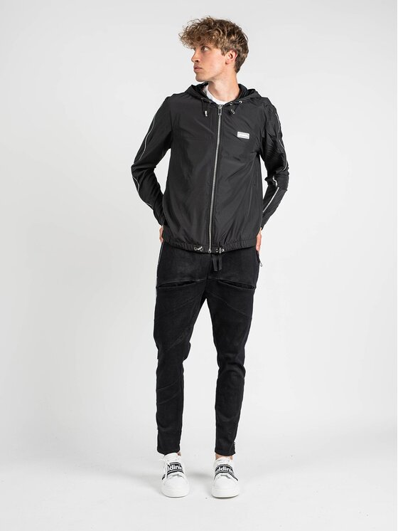 Les Hommes Les Hommes Bunda pro přechodné období LKO312 250U | Light Weight Windbreaker Černá Regular Fit