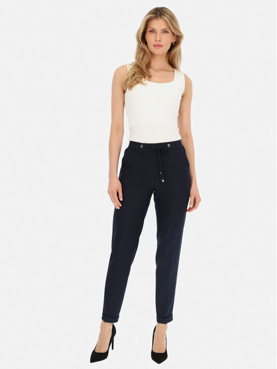 L’AF L’AF Spodnie materiałowe Liberty Granatowy Regular Fit