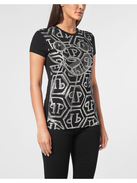 PHILIPP PLEIN PHILIPP PLEIN T-Shirt 14753 Černá Skin Tight Fit