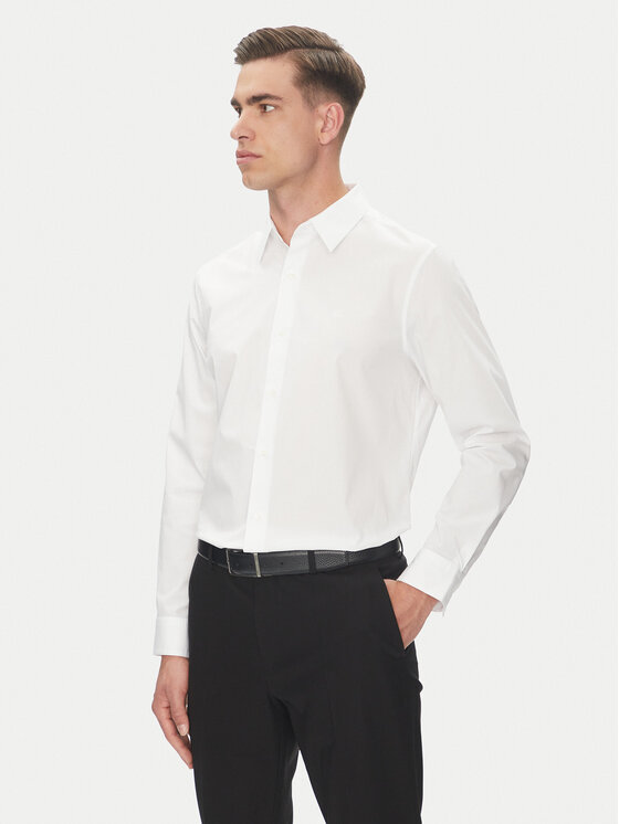 Calvin Klein Calvin Klein Cămașă LV04LB148G Alb Slim Fit