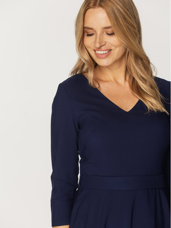 Willsoor Willsoor Sukienka koktajlowa 67860 Granatowy A-Line Fit