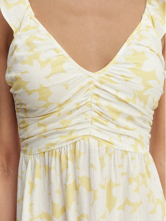 Vero Moda Vero Moda Sukienka letnia Dichte 10341603 Żółty Regular Fit