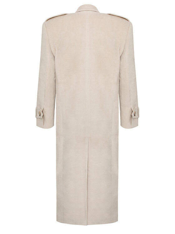 Magda Matyja Magda Matyja Płaszcz zimowy FLAVIA COAT Beżowy Straight Fit