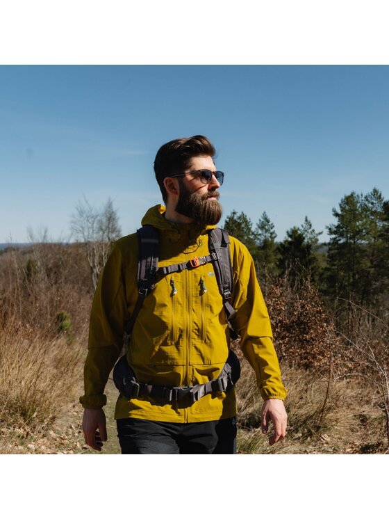 Alpinus Alpinus Kurtka softshell Pourri Żółty Slim Fit