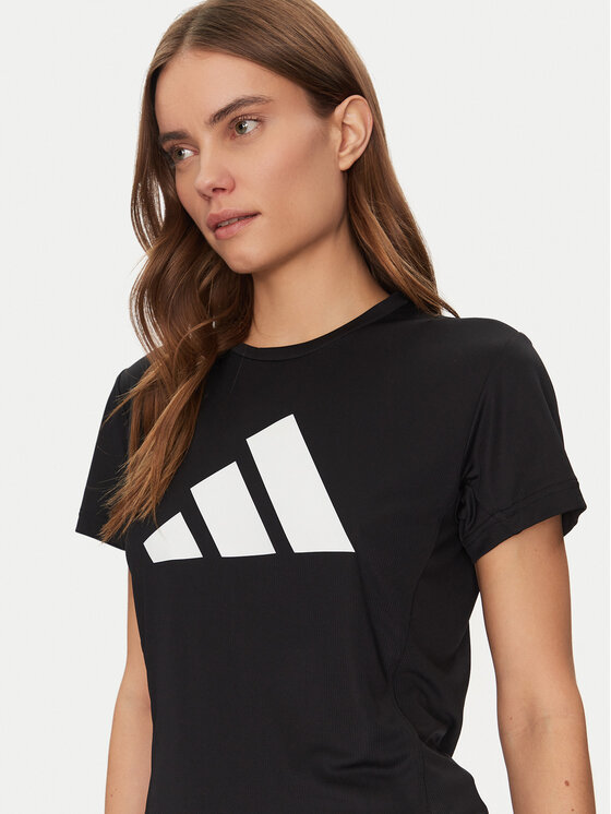 adidas adidas Techniniai marškinėliai Run It IL7227 Juoda Regular Fit