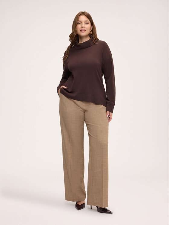 Fiorella Rubino Fiorella Rubino Sweter M277L008559N022 Brązowy Over Fit