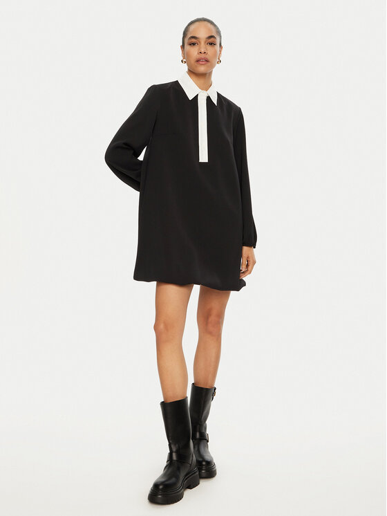 Please Please Sukienka codzienna A12YCSI000 Czarny Loose Fit