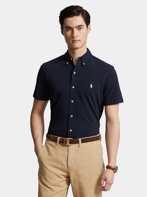 Polo Ralph Lauren Camicia 710798291001 Blu scuro Slim Fit Modivo