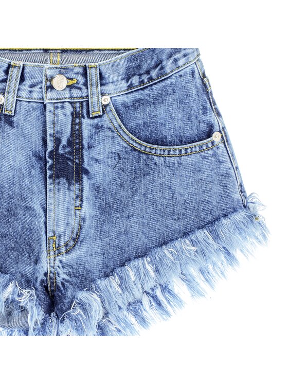 MissDenim MissDenim Szorty jeansowe High Waist Granatowy Regular Fit