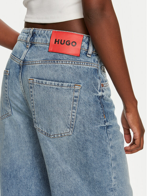 HUGO Hugo Traperice Galeva 50519915 Plava Wide Leg