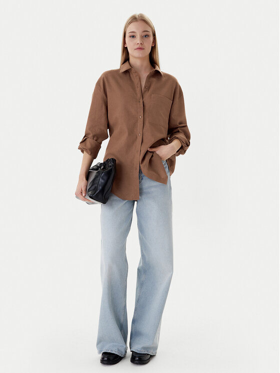 Calvin Klein Jeans Calvin Klein Jeans Košeľa LV044E195G Hnedá Regular Fit