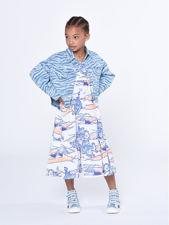 Kenzo Kids Giacca di jeans K15638 S Celeste Regular Fit, taglia : 6Y