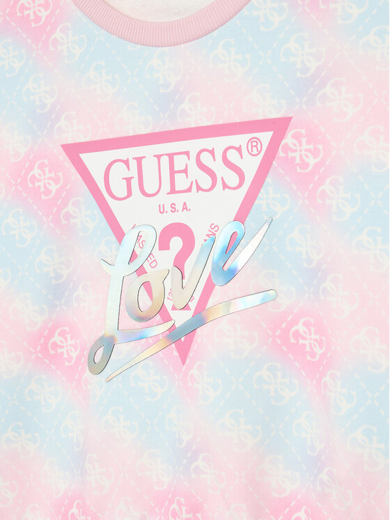 Guess Guess Суитшърт J5YQ03 KA6R4 Розов Oversize