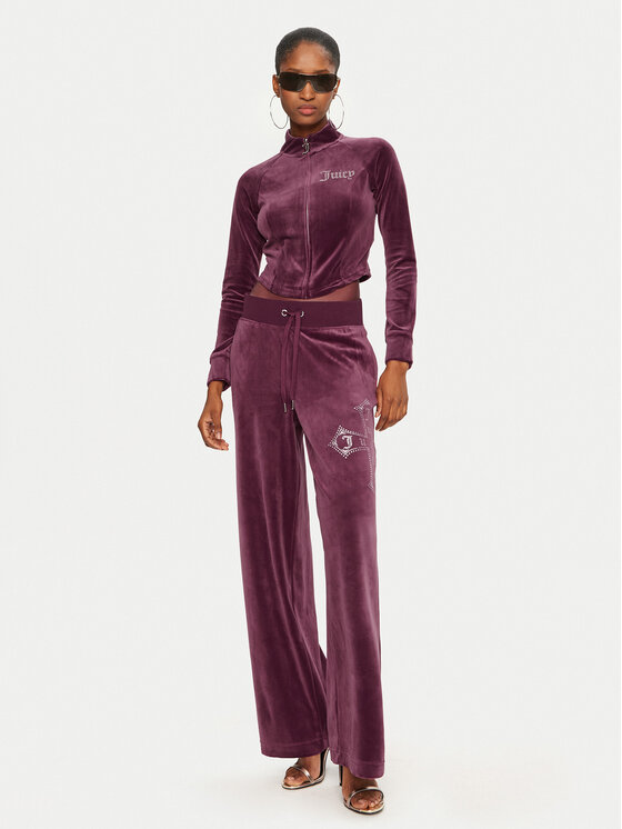 Juicy Couture Juicy Couture Світшот Morgan Cross JCBCT224832 Бордовий Regular Fit