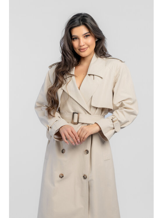 Salme Salme Trenčkot Cyntia Biela Regular Fit