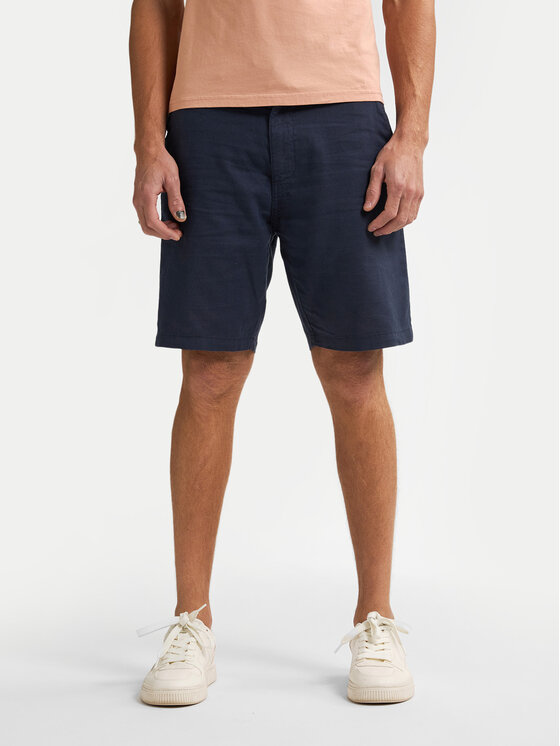 Petrol Industries Petrol Industries Šortky z materiálu M-1050-SHO538 Tmavomodrá Slim Fit