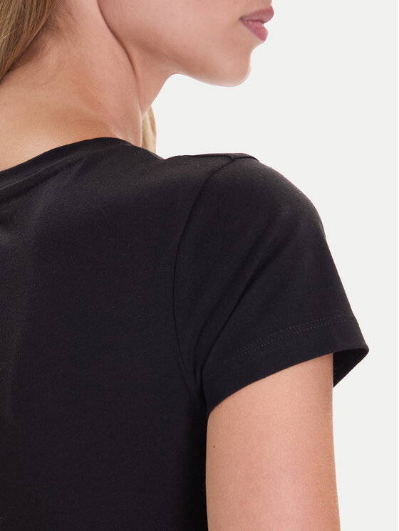 Guess Guess T-Shirt W5BI28 J1314 Μαύρο Slim Fit
