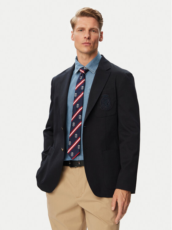 Tommy Hilfiger Cravată MW0MW43987 Bleumarin