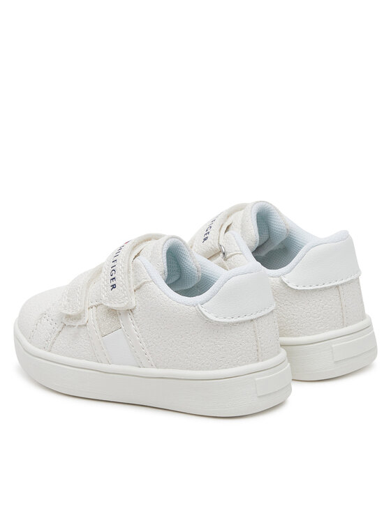 Tommy Hilfiger Tommy Hilfiger Αθλητικά Flag Low Cut Velcro Sneaker T1A9-33726-0375 M Λευκό