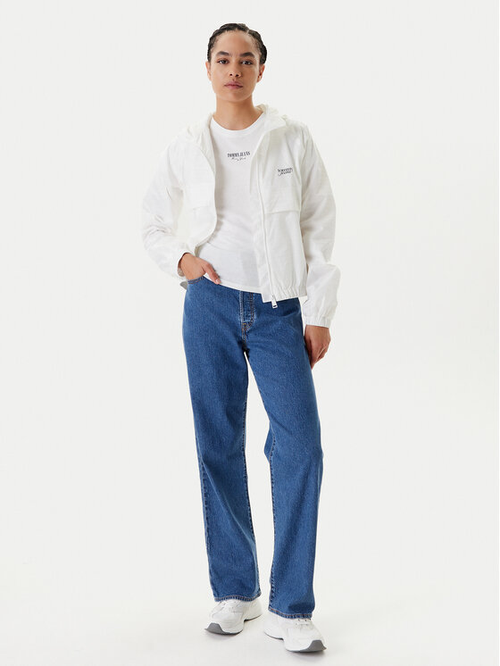 Tommy Jeans Tommy Jeans Wiatrówka Jacquard DW0DW20952 Écru Relaxed Fit