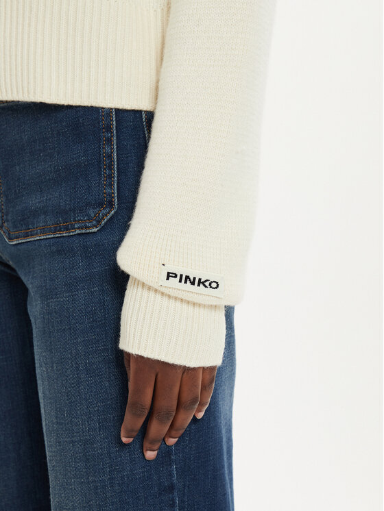 PINKO Pinko Sweter Bombay Maglia 104324 A27A Écru Regular Fit
