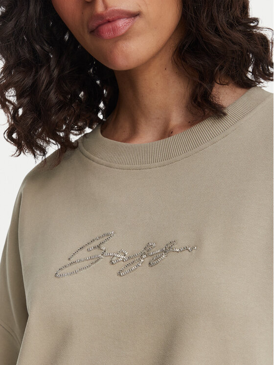 BOSS BOSS Bluza C_Ever_5 50565446 Beżowy ciemny Oversize