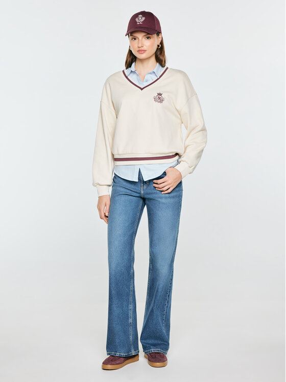BIG STAR BIG STAR Bluza GABRIA Kremowy Basic Fit