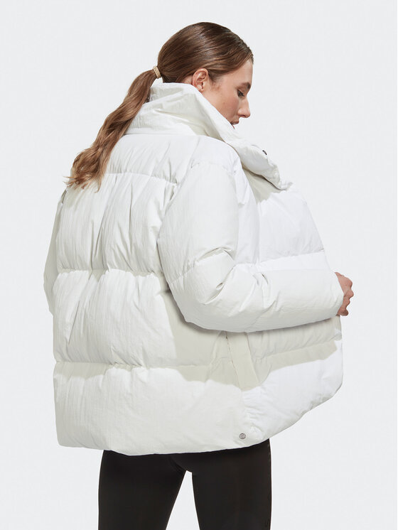 adidas adidas Pūkinė striukė Big Baffle HN9935 Balta Loose Fit