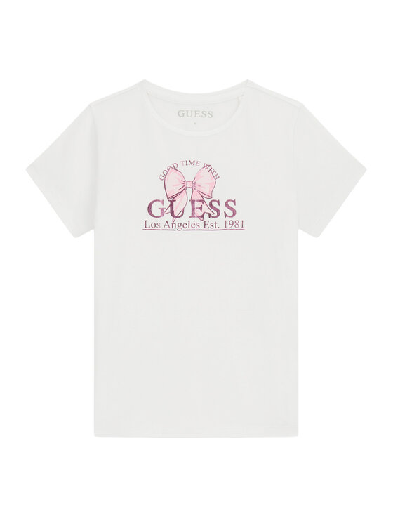Guess Tricou J6GI28 K6YW4 Alb Regular Fit