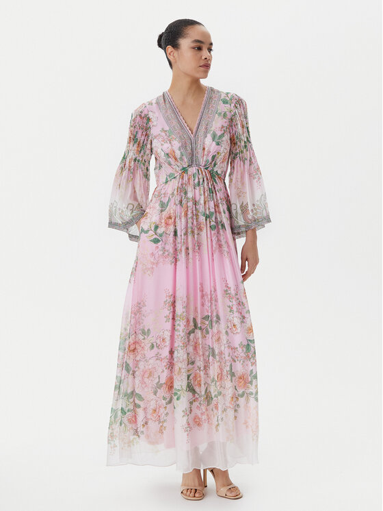 Hale Bob Hale Bob Vestito estivo with silk 4YPR652A Rosa Regular Fit