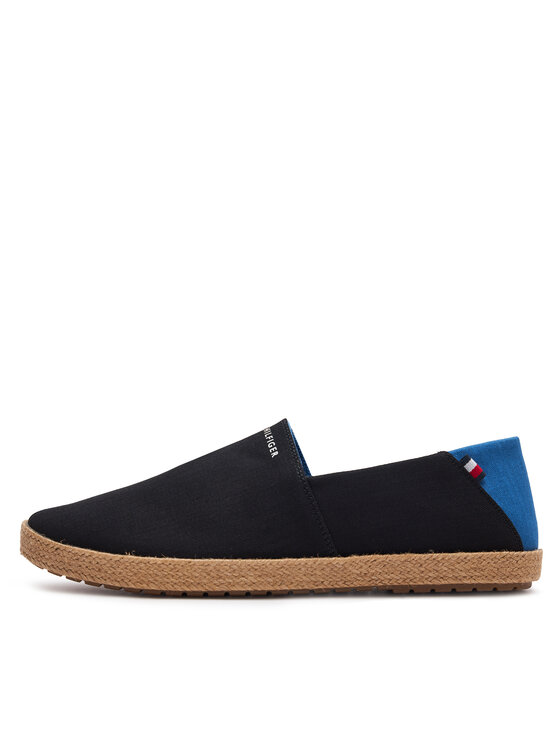 Tommy Hilfiger Tommy Hilfiger Espadrilky Hilfiger Espadrille Core Textile FM0FM04981 Čierna