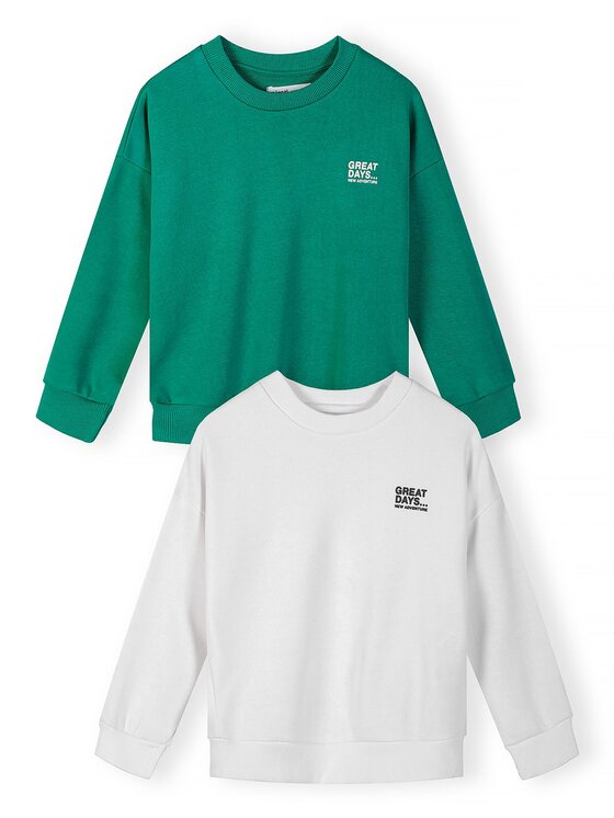 minoti minoti Bluza NOSFLEECE400 Biały Regular Fit
