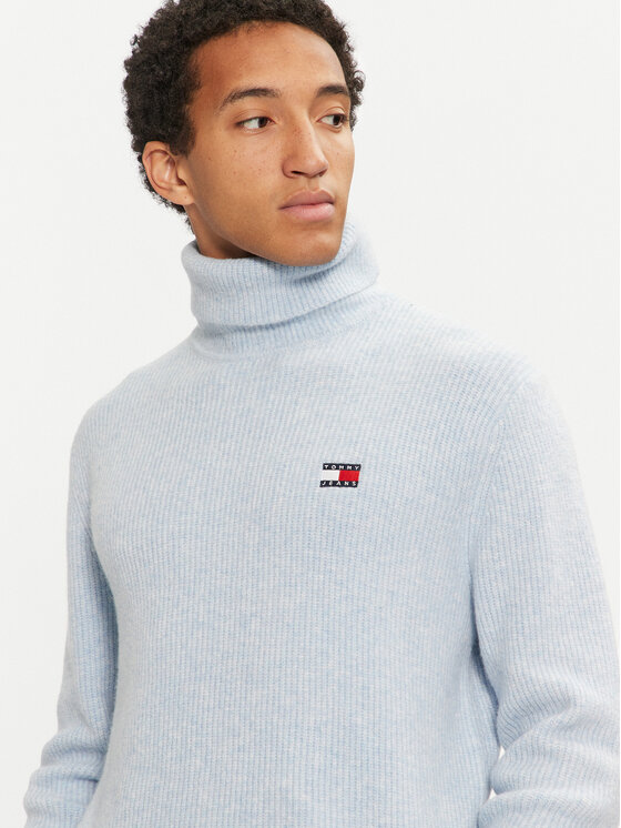 Tommy Jeans Tommy Jeans Golf DM0DM20602 Błękitny Slim Fit