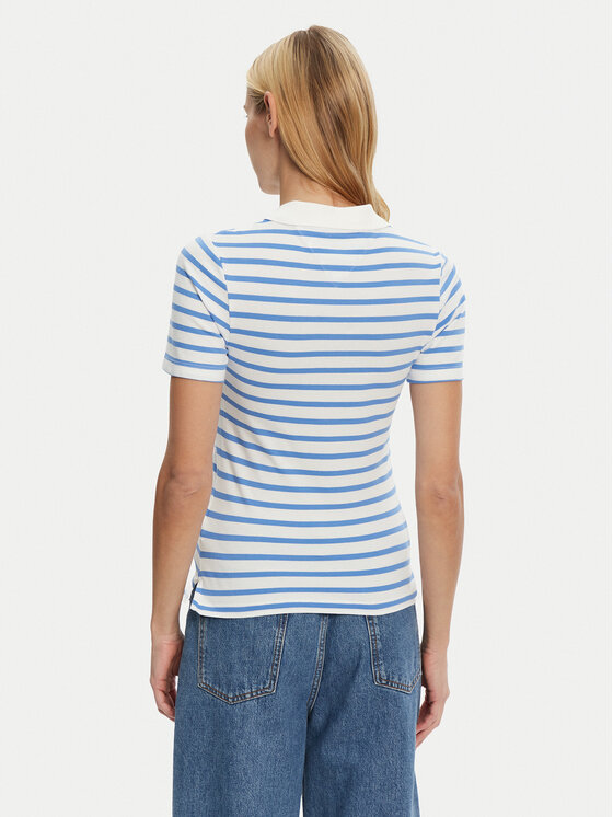 Tommy Hilfiger Tommy Hilfiger Поло 1985 WW0WW43225 Блакитний Slim Fit