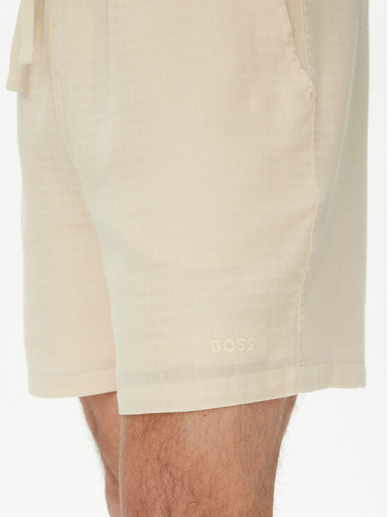 BOSS BOSS Szövet rövidnadrág 50540134 Ekru Regular Fit