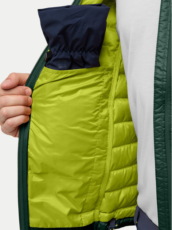 Jack Wolfskin Jack Wolfskin Kurtka puchowa Passamani A61836 Zielony Regular Fit
